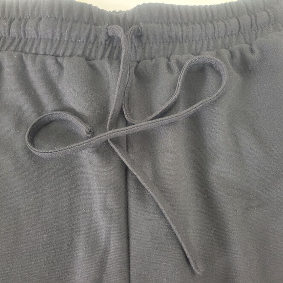 Forever 21 Womens Sweatpants Small Black‎ Yellow Stripe Drawstring Activewear - Picture 10 of 13